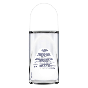 Nivea Deodorant Roll On, Fresh Natural for Unisex, 50ml (Pack of 3)